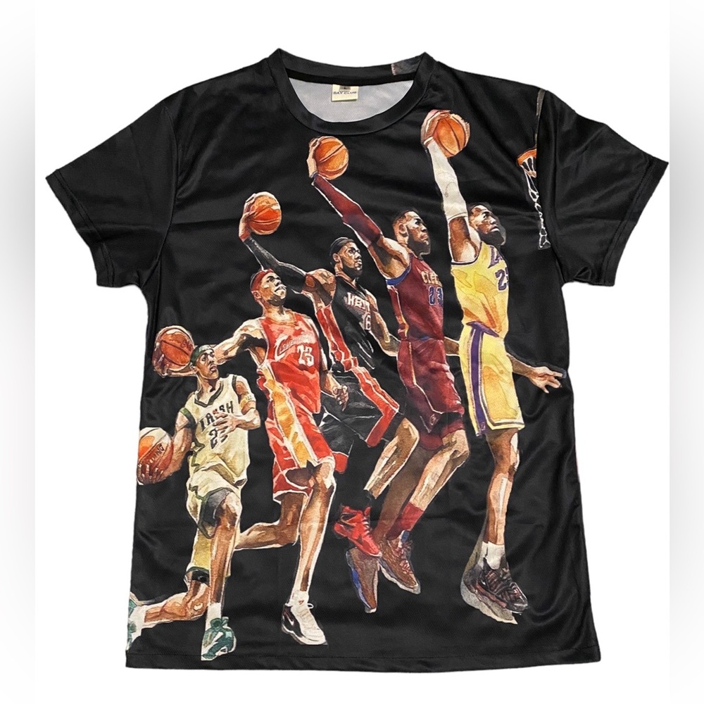 Lebron James Evolution Tee T shirt Cavaliers Heat Lakers Bayclub tag Size Large